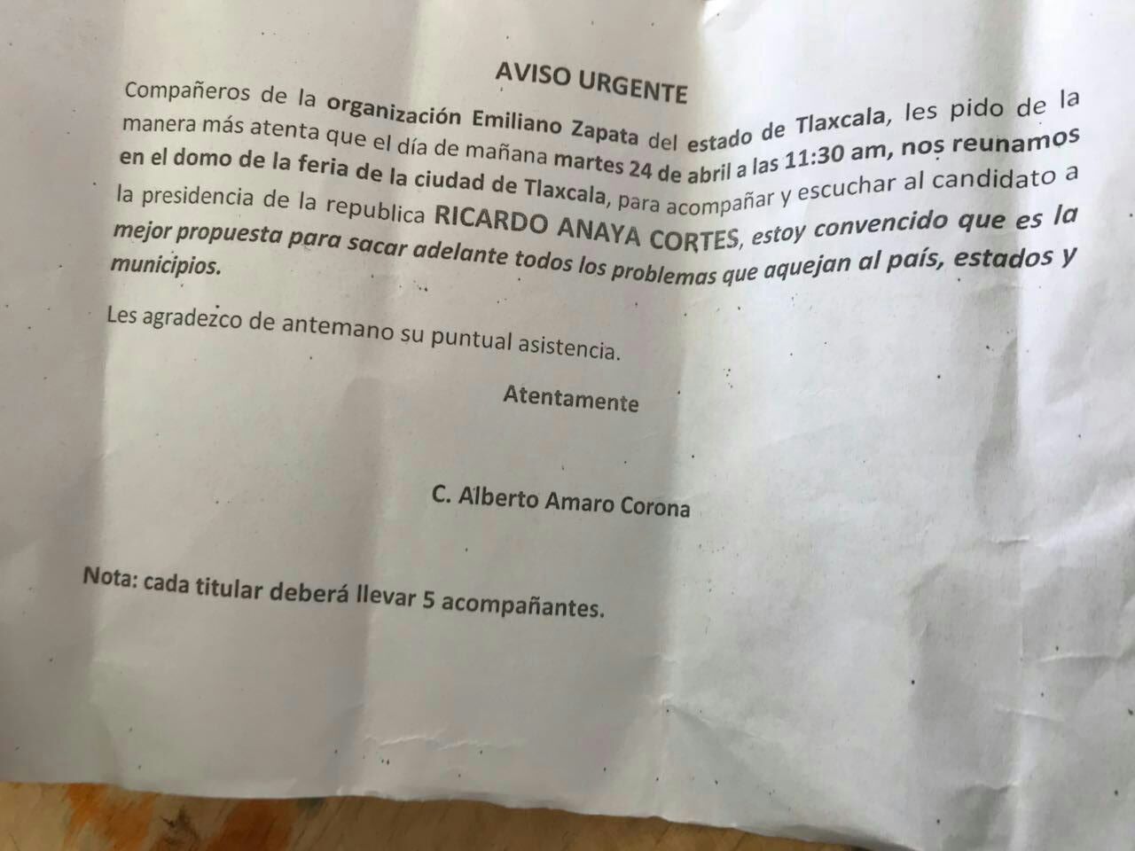 Obliga diputado a tianguistas a acudir a mitin de Anaya